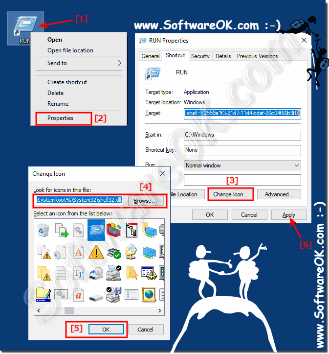 Change the Icon for Run-Dialog Desktop Shortcut!