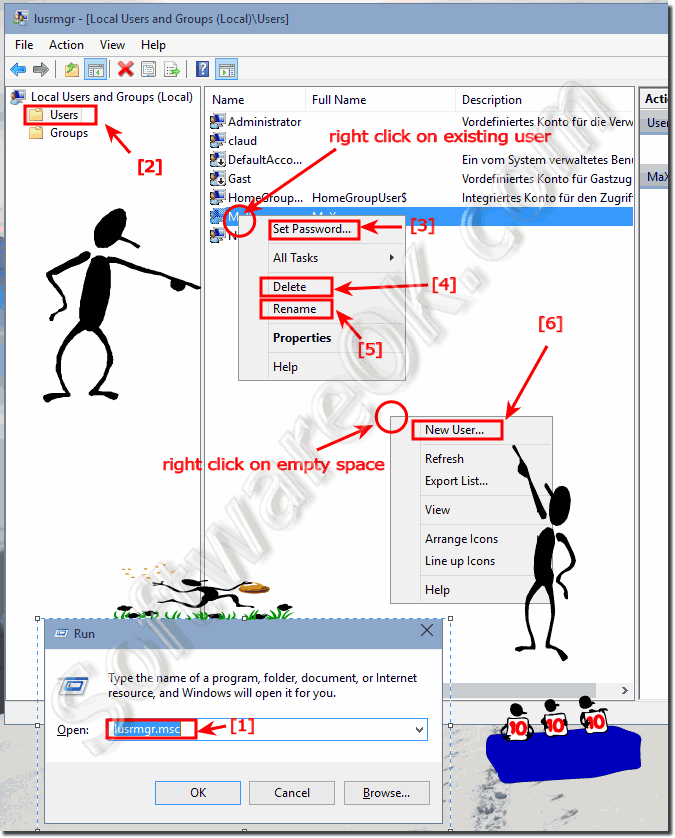 Create,Add, Delete, Rename, Mange user accounts in Windows 10!