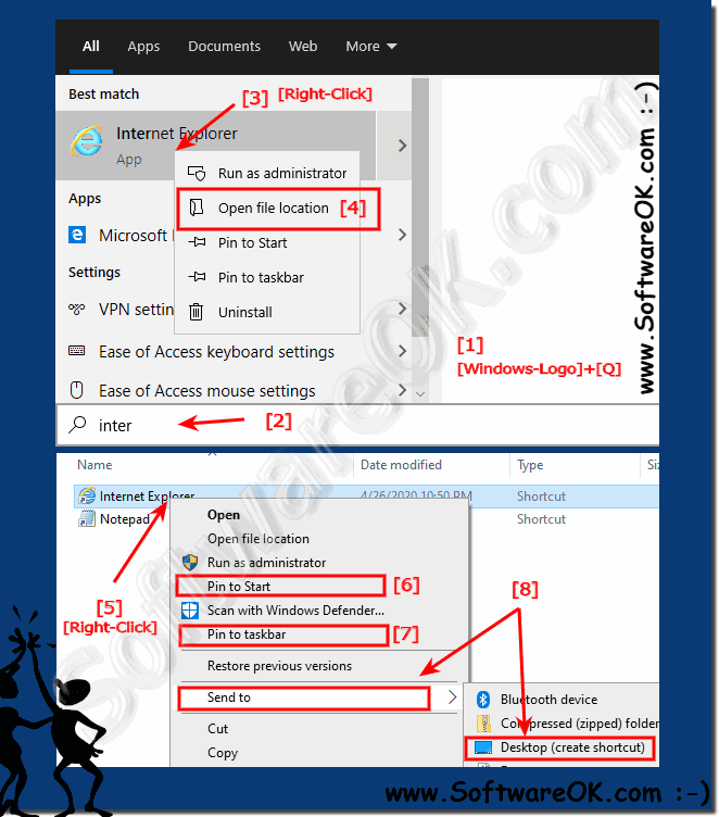 Create desktop shortcut in Windows 10!