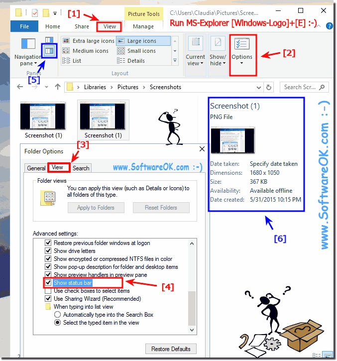 File Details in Windows 10 Explorer and Status-Bar!