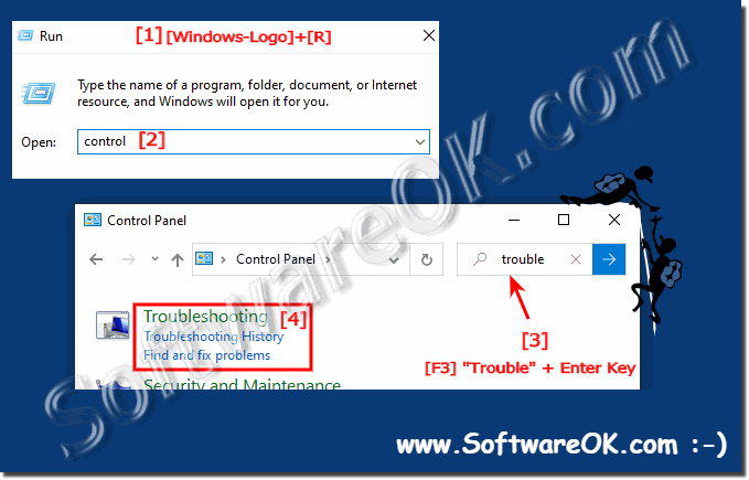 Find Classic Troubleshooting in Windows-10 Conrtol Panel!