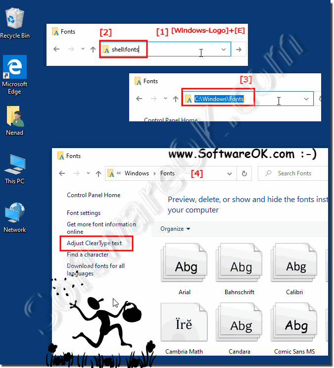 Fonts folder in windows 10 (install, uninstall)!