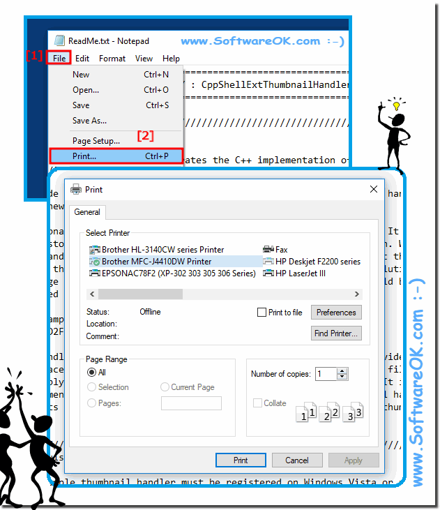 Help with Print in Notepad on Windows 10!