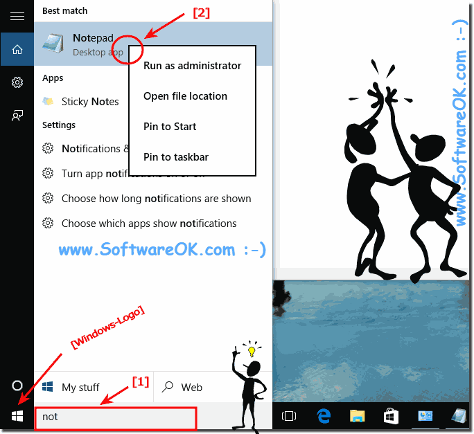 windows 10 where is notepad