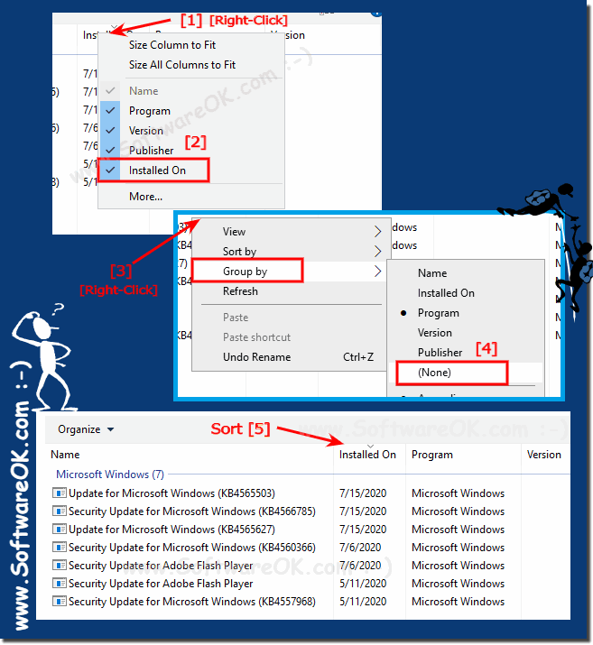 Remove a update from Windows 10 by Install Date!