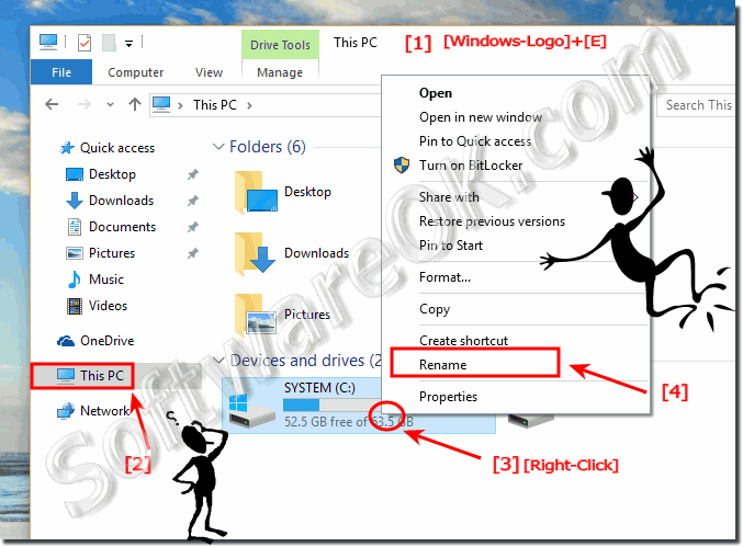 Rename Partition eg Drive on Windows 10!