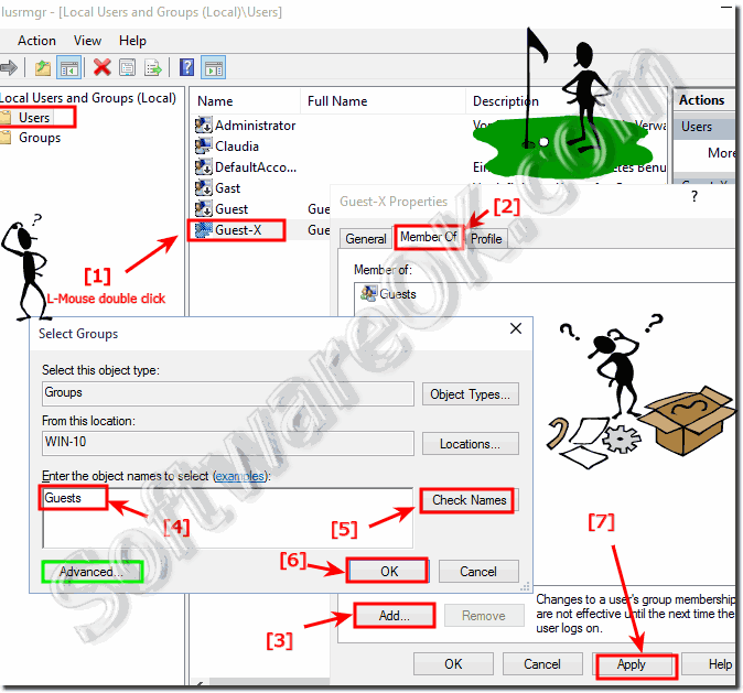 Standard User to Gust-Account Windows-10!