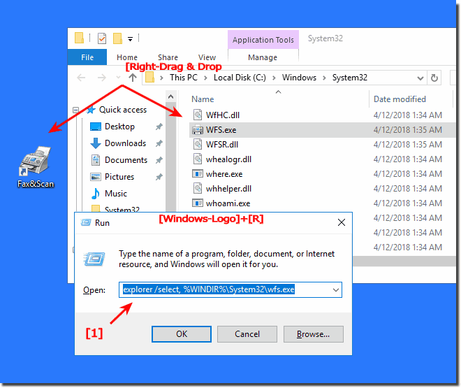 Start Fax and Scan function from Windows-Desktop!