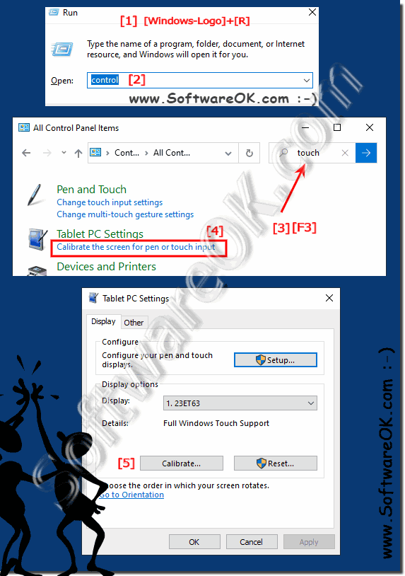 The Touch Screen Calibration in Windows-10 control panel!