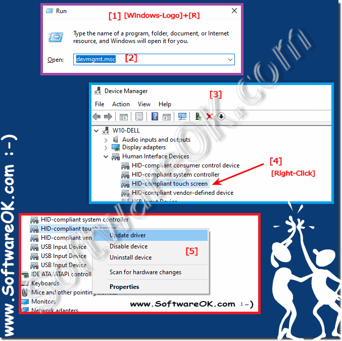 The Touch Screen Driver on Windows-10 Device Manager!