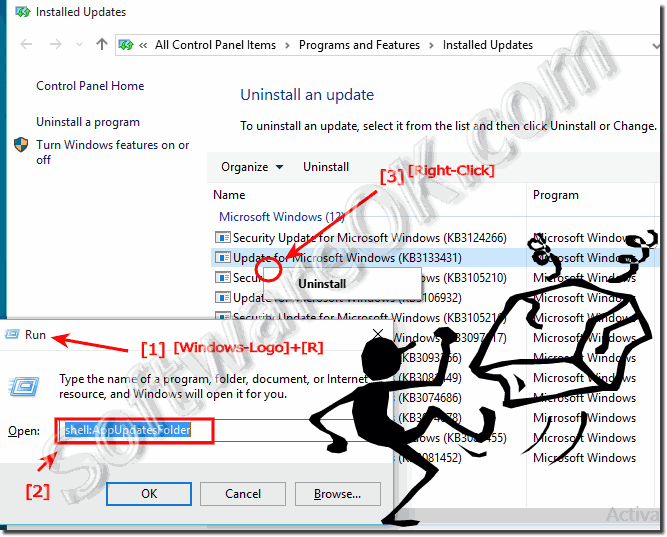 Uninstall an auto update from Windows-10!