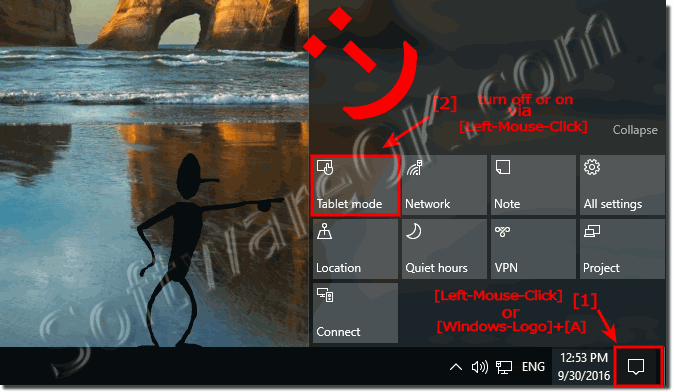 Windows-10 Turn On and Off the Tablet Mode!