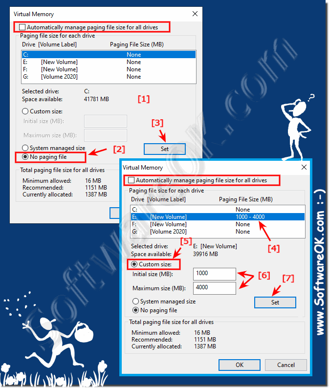  Customize the paging file pagefile.sys for Windows 10!