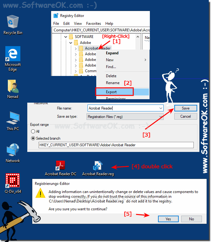  Registry entries backup and restore!