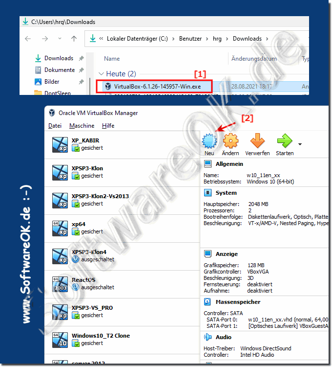 Get old programs running under Windows 11 in the VirtualPC!