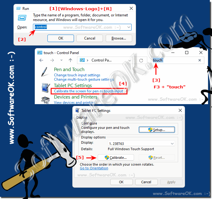 Calibrate the touch screen under Windows 11!