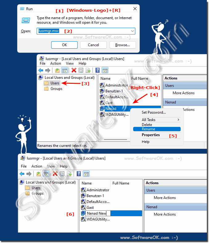 Change the username or account name in Windows 11 / 10?