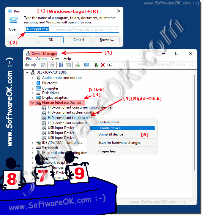 Check the touchscreen in the device manager for Windows!