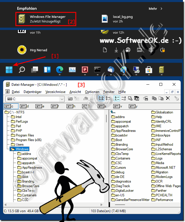 Den klassischen Datei-Explorer unter Windows 11 starten!