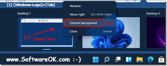 Different desktops under Windows 11 and background images!