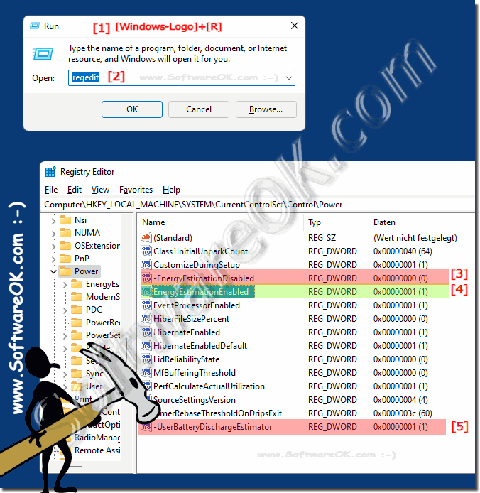 Estimated time of remaining battery life in Windows 11 system tray?
