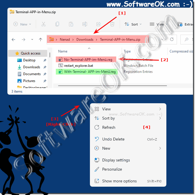 Explorer menu without the Windows Terminal APP reg entry!
