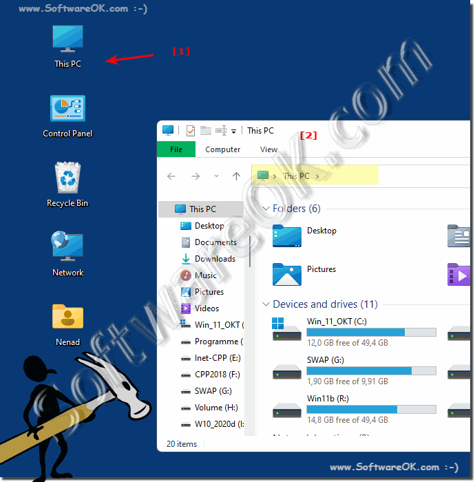 File Explorer via the desktop in Windows 11!