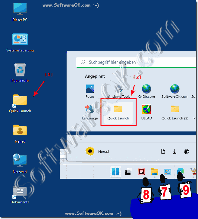 Quick Launch Bar in Windows 11 Start and Desktop!
