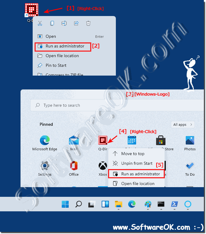 Run old programs under Windows 11 in Admin Mode!