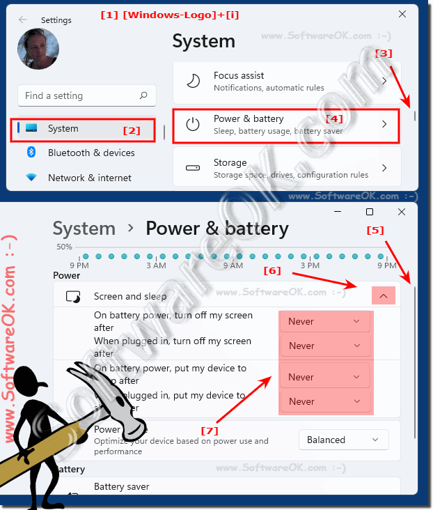 The Windows 11 PC should never switch off or go to sleep!