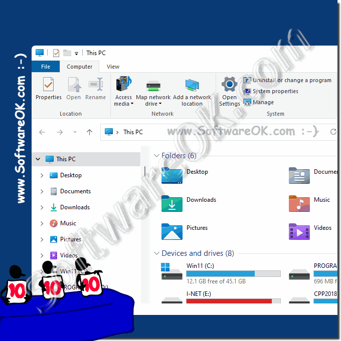 The new File Explorer in MS Windows 11 OS!