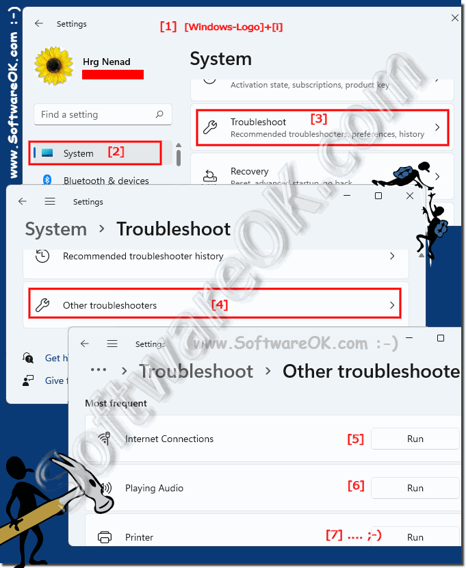 Troubleshoot in Windows 11 for computer problems!