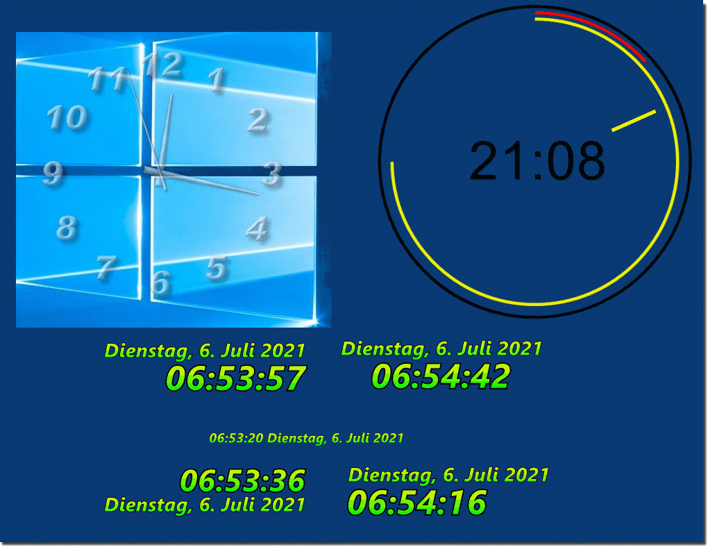 How do I add a desktop clock to the Windows 11 desktop?