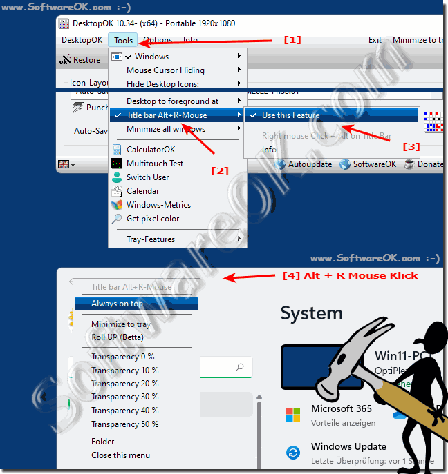 Window always on top on Windows 11!