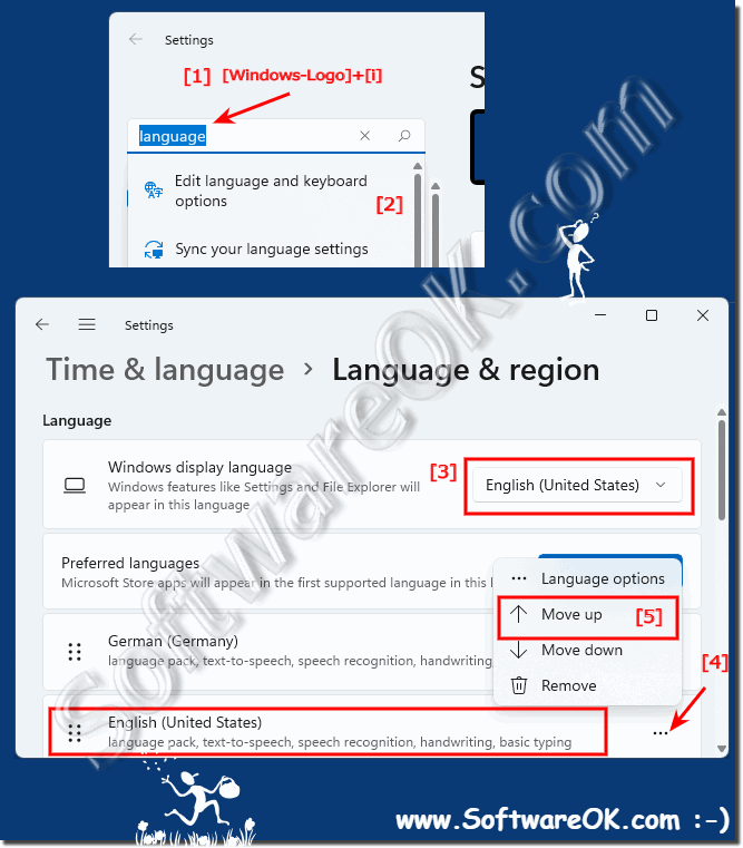 Windows 11 sometimes appears in different mixed language!