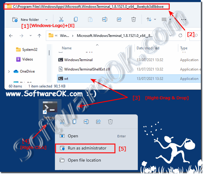 Windows Terminal as administrator via desktop shortcut!