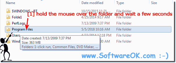 See the folders size in Explorer Tooltip!