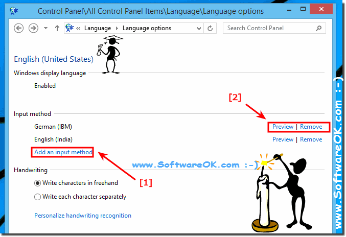 Add new input method or change keyboard layout in Windows 8.1!