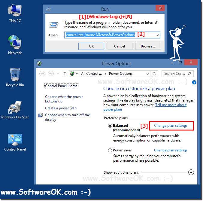 Change Windows-8 power settings