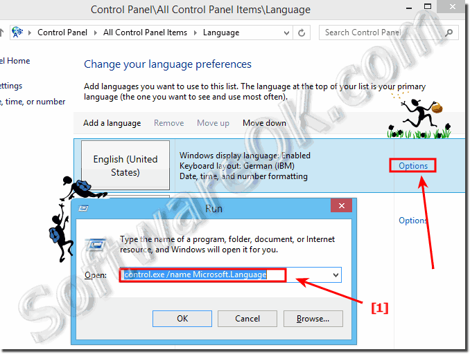 Change or ad the language for the keyboard layout in Windows 8.1?