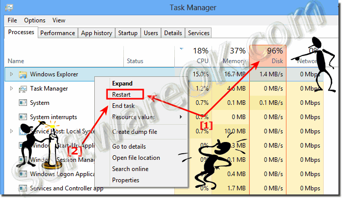 Close or Kill hanging programs, i.e. MS Explorer in Windows 8 and 8.1!