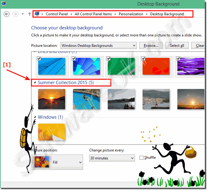 Create own windows wallpaper desktop background collection!