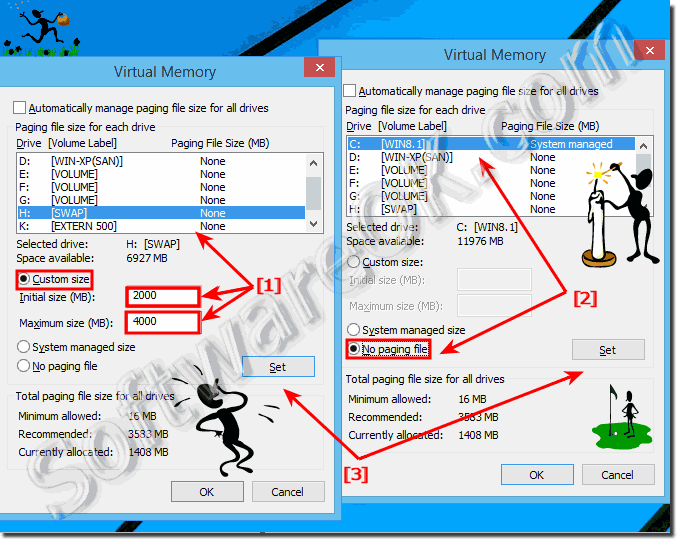 Customize the paging file pagefile.sys in Windows 8.1 and 8!