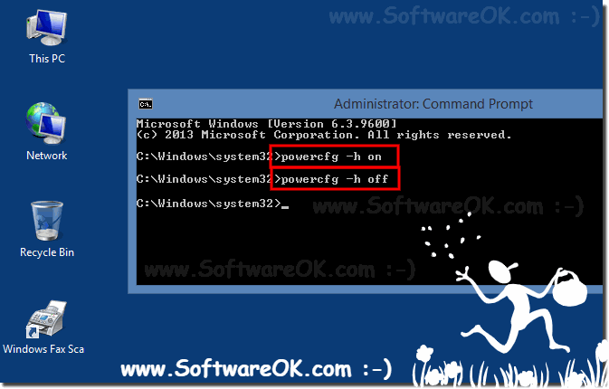 Disable or enable Hibernate via Poverconfig on MS Server and Desktop OS!