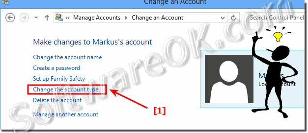 Manage Accounts and Change an Administrator Account Windows-8 