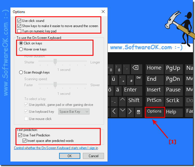 Onscreen keyboard Options!