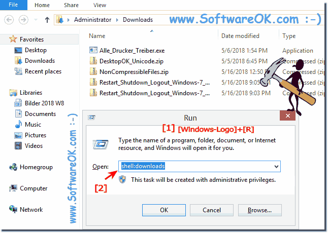 Quickly open, find, the Download Folder in all Windows OS!