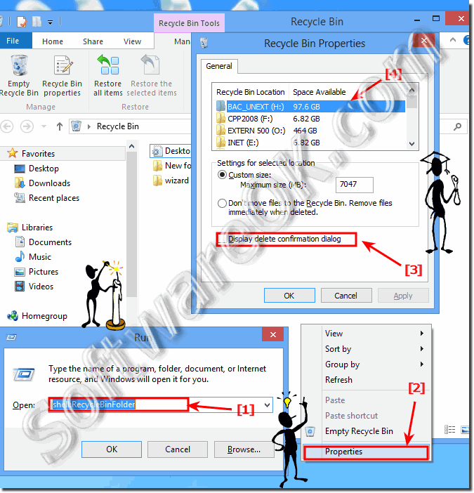 Show Recycle Bin Properties in Windows-8.1!