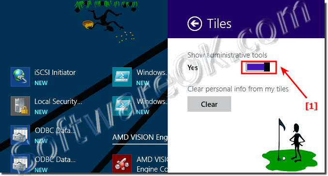 Show administrative tools in Windows 8.1 Start Tiles!