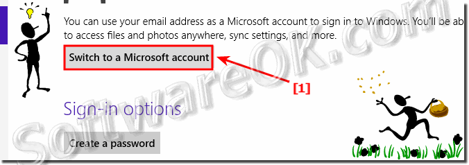 Switch in Windows 8 to a Microsoft account!